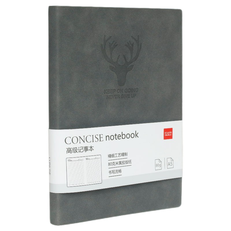 优必利 笔记本皮面A5笔记本/记事本 定制商务会议本日记本简约 可印刷订做LOGO 25-08A