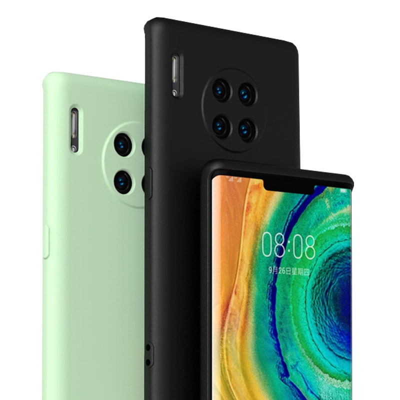 ESCASE 华为mate30手机壳 液态硅胶保护套 新升级全包镜头保护壳 防摔超薄男女款 抹茶绿