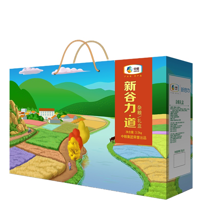 中粮新谷力五谷杂粮礼盒装八宝粥米粗粮组合大礼包 3500g