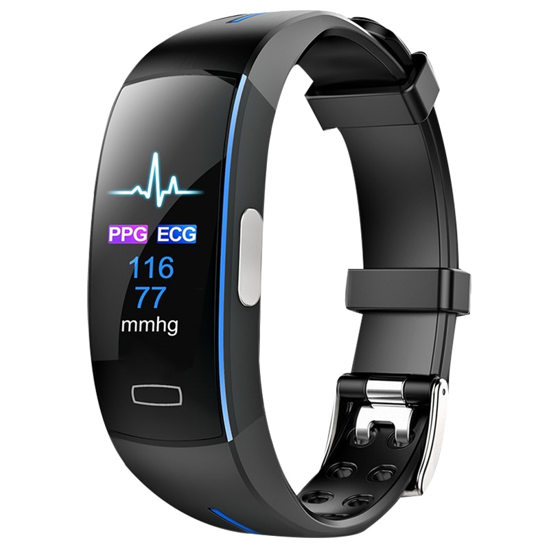 普利邦彩屏智能手环监测量血压心率报警心电图心脏跳脉搏运动健康手表防水男女多功能小米4华为苹果通用