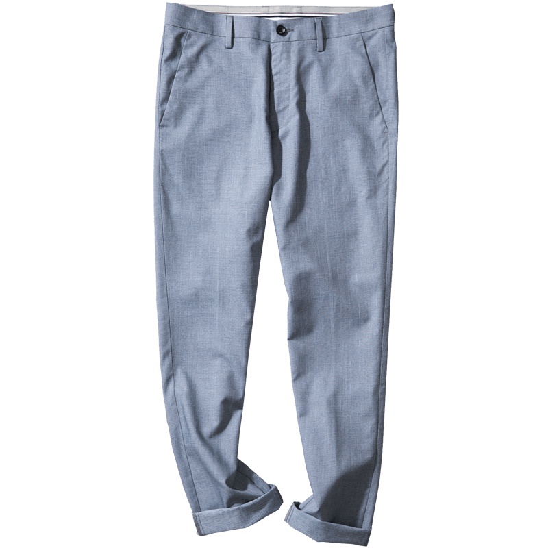 千纸鹤男士裤子2019春夏季韩版修身中青年休闲裤男商务免烫70103