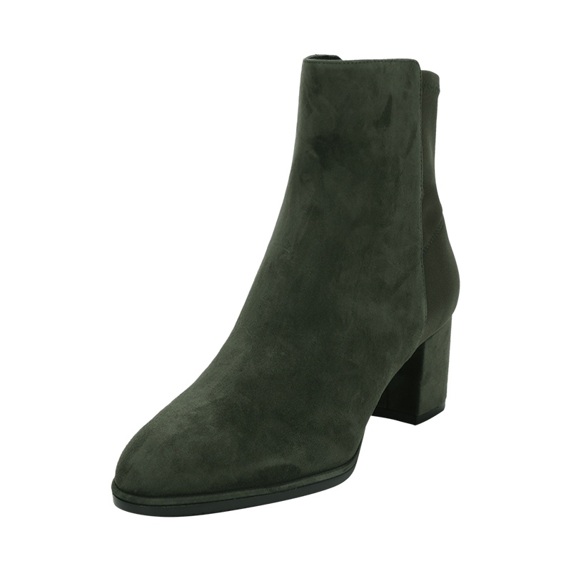 斯图尔特·韦茨曼 STUART WEITZMAN 女士 绒面革/织物靴子短靴HARPER BOOTIE 60