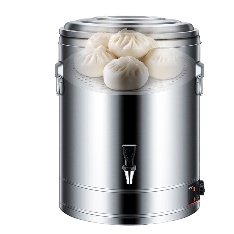 德玛仕DEMASHI(工程款)电热蒸煮桶开水桶商用 双层烧水保温桶大容量汤面煮粥 蒸煮桶DMS-ZZT50L(带龙头)