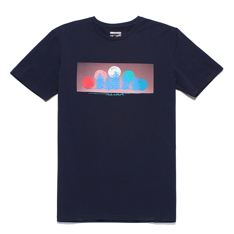 Marmot/土拨鼠户外运动男士超轻速干排汗圆领短袖棉T恤