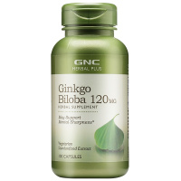 [心血管养护必备]GNC 健安喜 银杏精华胶囊 120毫克 100粒/瓶 美国进口 膳食营养补充剂