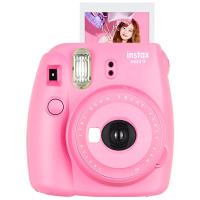 富士(FUJIFILM)INSTAX 立拍立得 一次成像 胶片相机 mini9火烈鸟粉相机 套餐四(含礼盒+相纸)