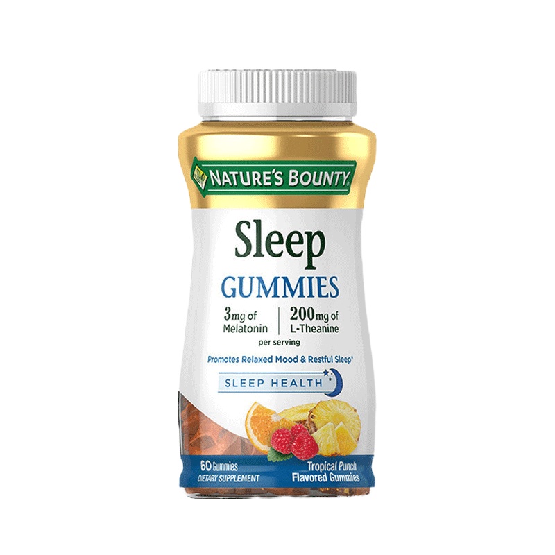 [美国进口]自然之宝褪黑素软糖60粒 助睡眠 热带潘趣酒口味 60粒/瓶