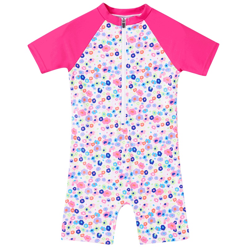 号手儿童游泳衣女孩连体平角泳裤速干防晒潜水服中大男童泳装套装