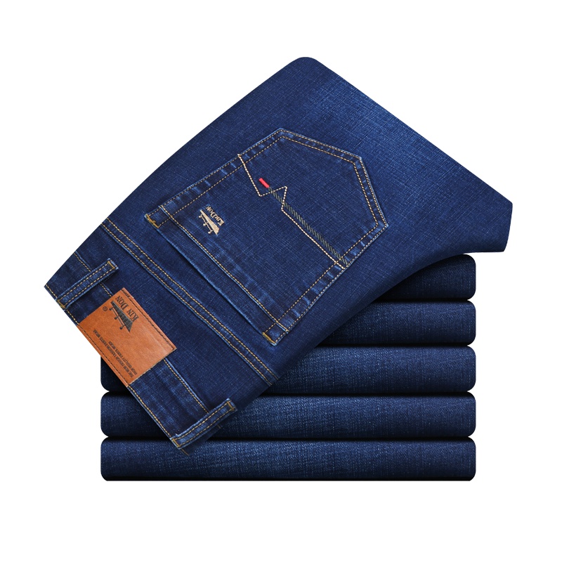 金盾(KIN DON)2021秋冬男士牛仔裤男宽松直筒弹力中腰牛仔裤长裤子8075