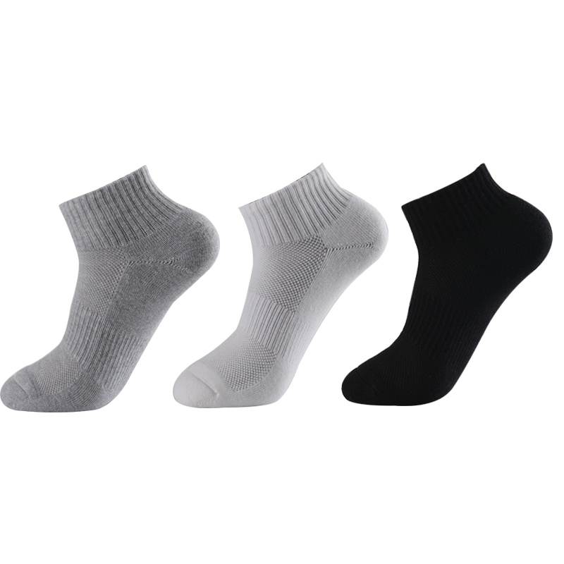 精流棉毛巾底短邦纯棉运动男袜 秋冬排汗防臭减震防滑运动袜子男