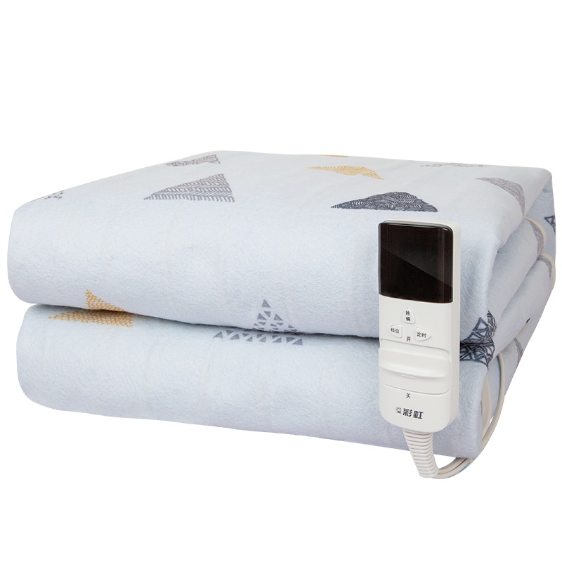 彩虹(RAINBOW)单人电热毯电褥子(1.8*0.8米) 除螨定时关闭安全辐射非水暖毯自营官方旗舰店B0818H-21