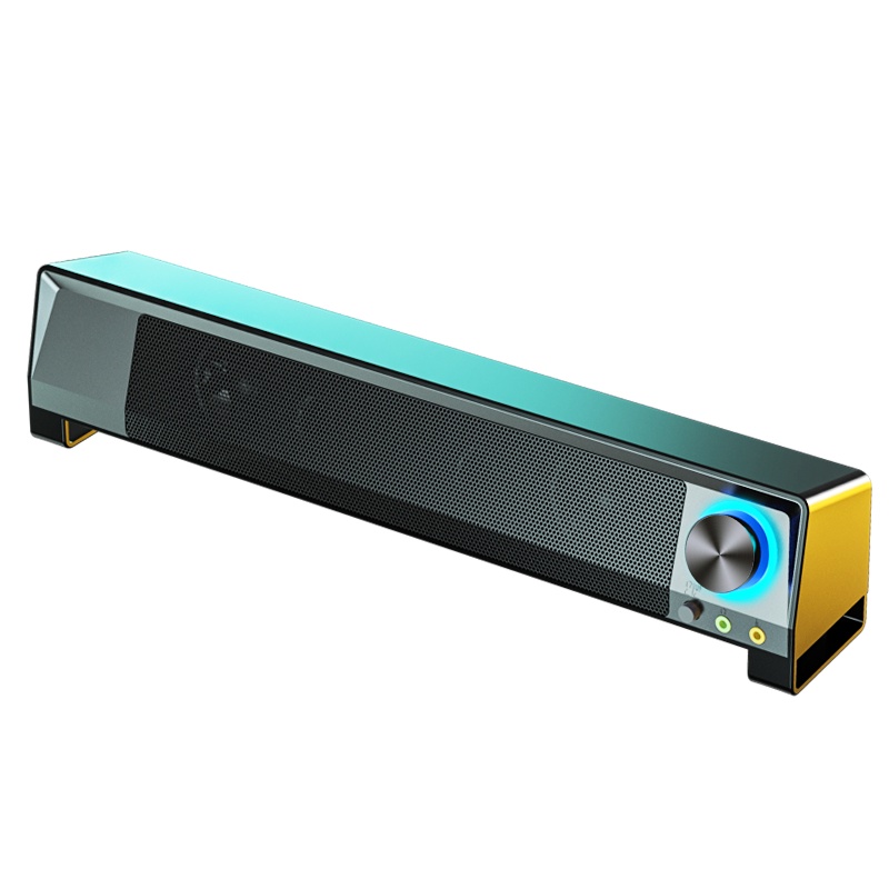 赛达V-199电脑音箱迷你低音炮电脑音响家用台式笔记本手机电视通用USB供电 有线版黑色