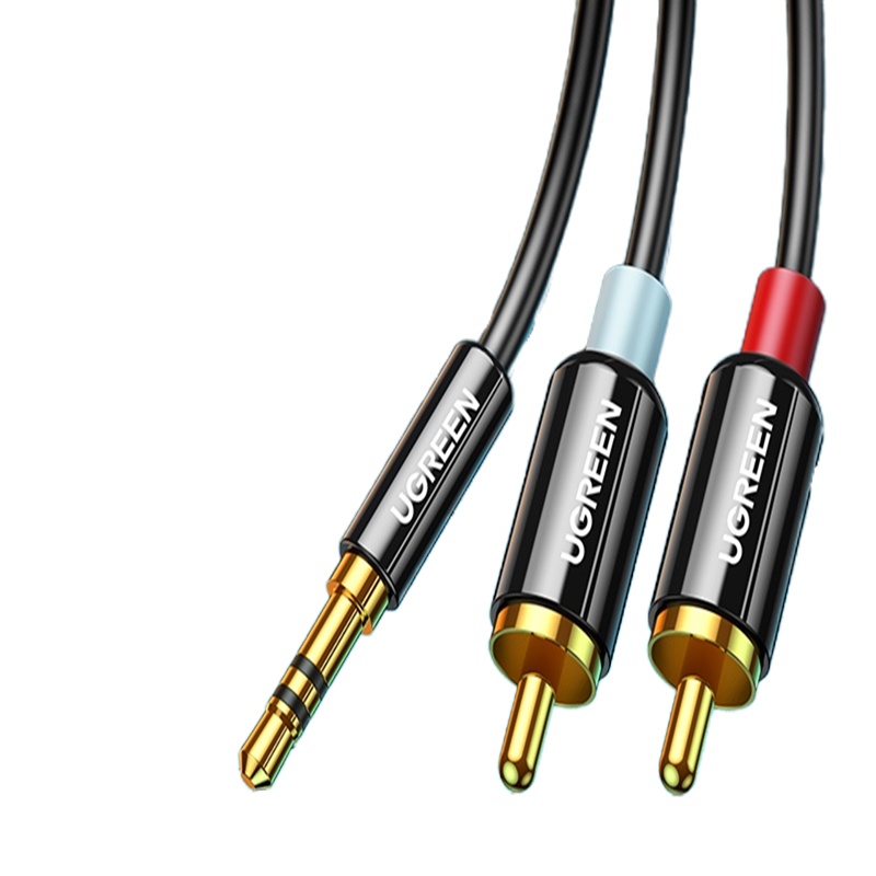 绿联 3.5MM转1分2双(RCA)莲 花头 AV116 3米