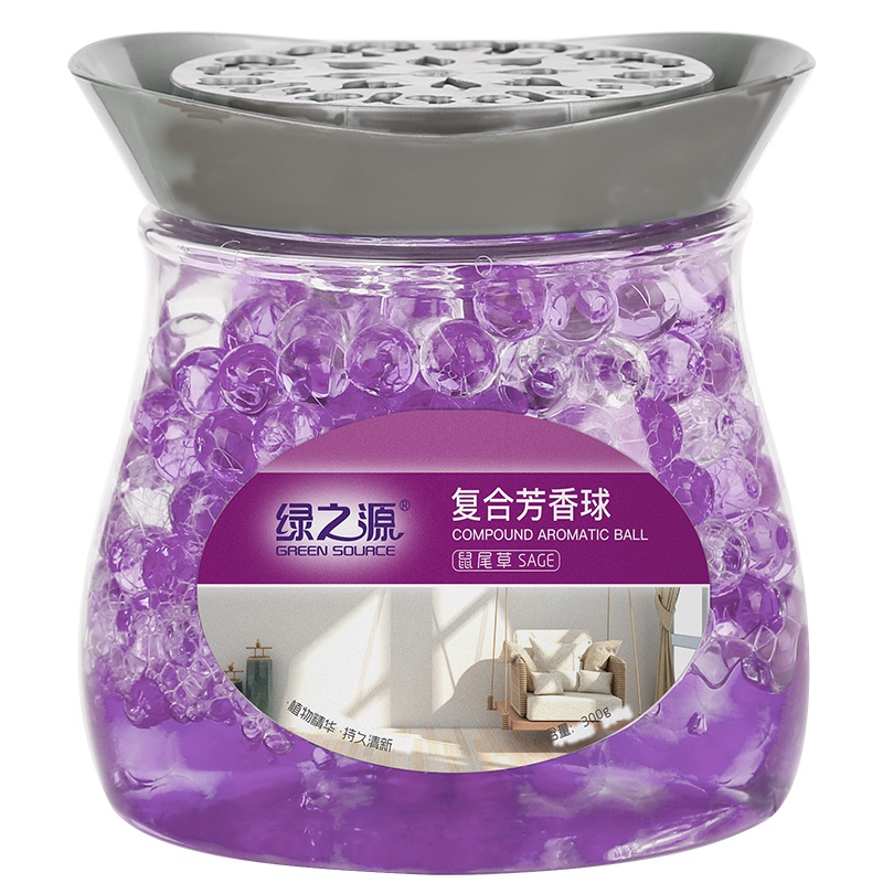 绿之源 芬芳复合芳香球300g空气清新剂厕所除臭除味汽车卫生间鞋柜去味芳香珠Z-2771