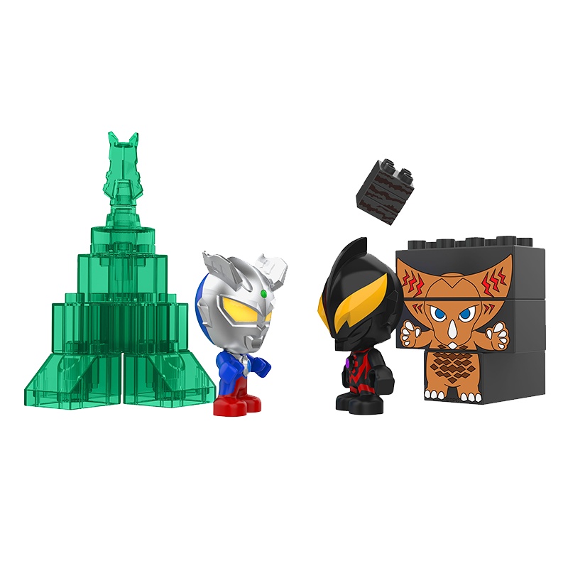 正版万代奥特曼奥特积木经典场景套装罗布奥特曼决战鲁格赛特男孩女孩玩具