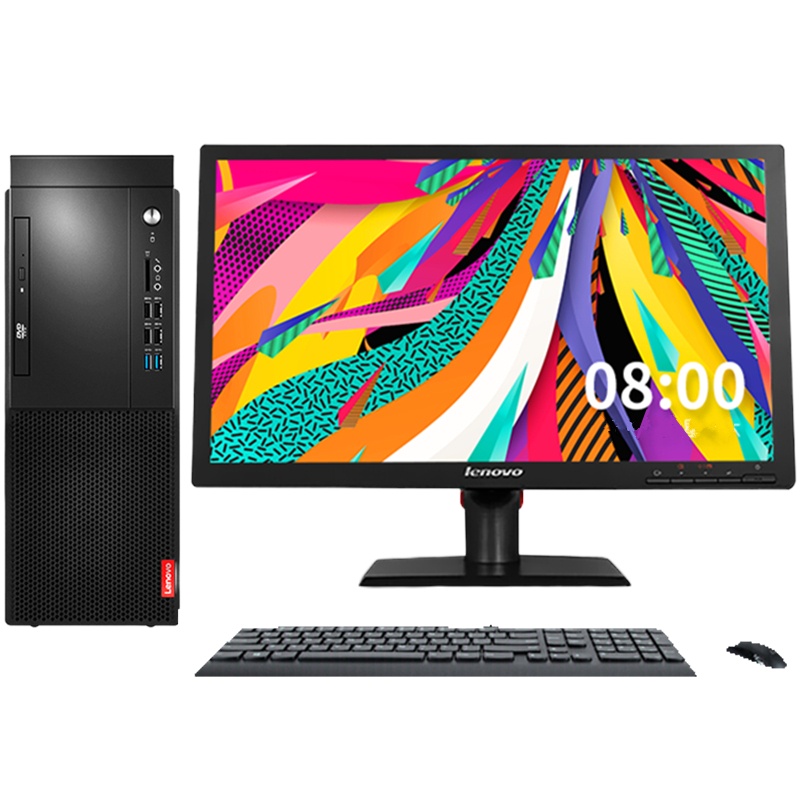 联想(Lenovo)启天M428 商用办公台式电脑整机(i3-8100 8G 256固态 集显 Win7 21.5)