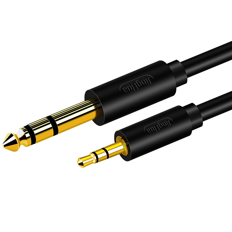 晶华 3.5mm转6.5mm公对公音频线 手机电脑笔记本平板音箱音响功放电吉他调音台连接线 黑色 A150