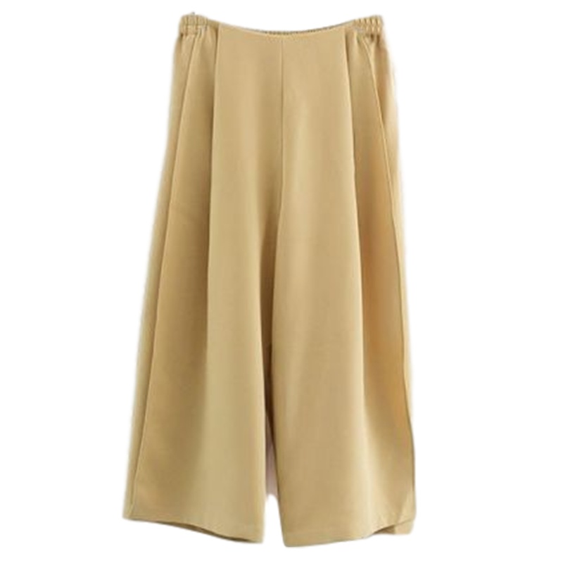 【福利款】拉夏贝尔秋季新款通勤简约时尚百搭休闲裤纯色九分裤阔腿裤女