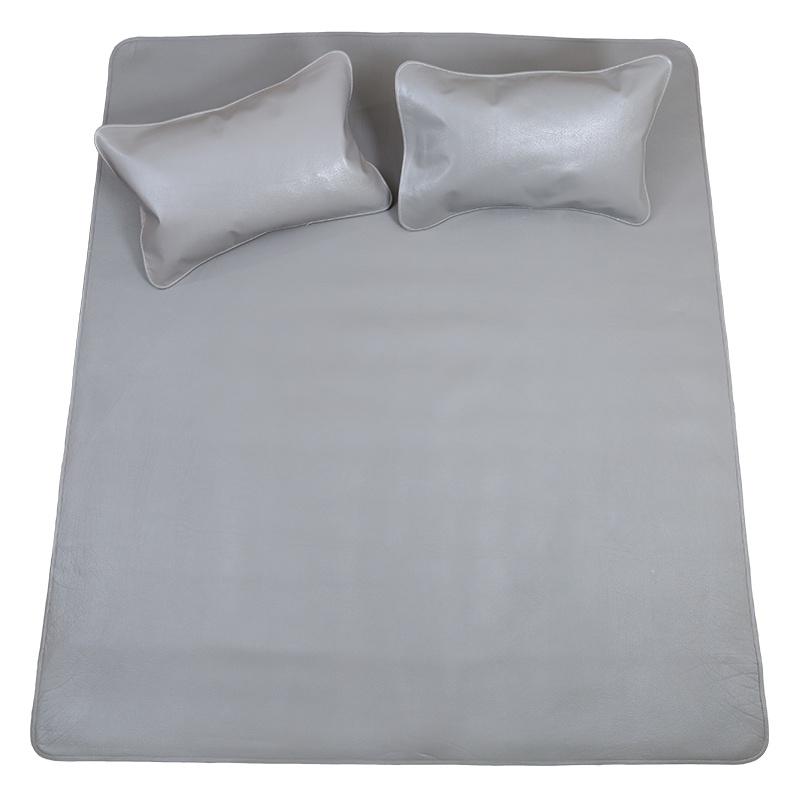 千牛王家纺头层水牛皮凉席1.8m1.5米床牛皮席彩席彩绘凉席三件套夏季席子透气清凉空调席真皮席子纯彩双人席 礼品