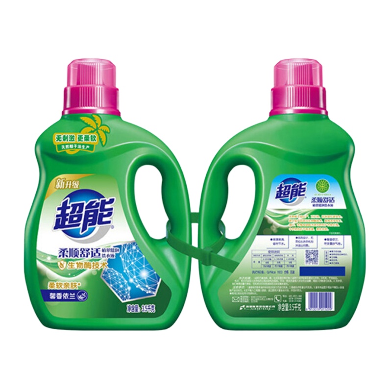 超能低泡柔顺舒适(馨香依兰)瓶装洗衣液3.5KG/瓶