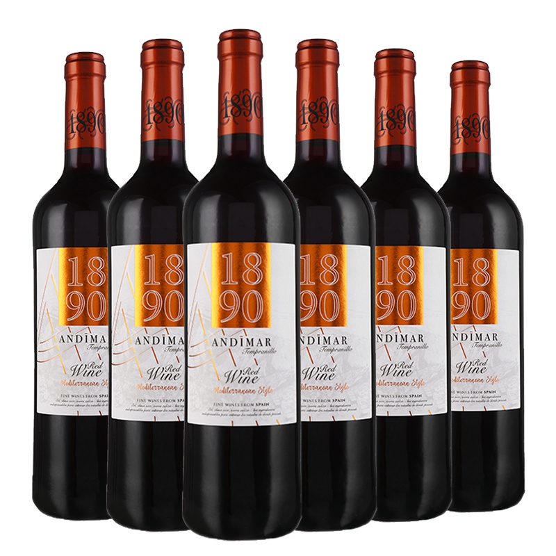 西班牙原瓶原装进口红酒 ANDIMAR爱之湾干红葡萄酒 750ML*6 整箱装