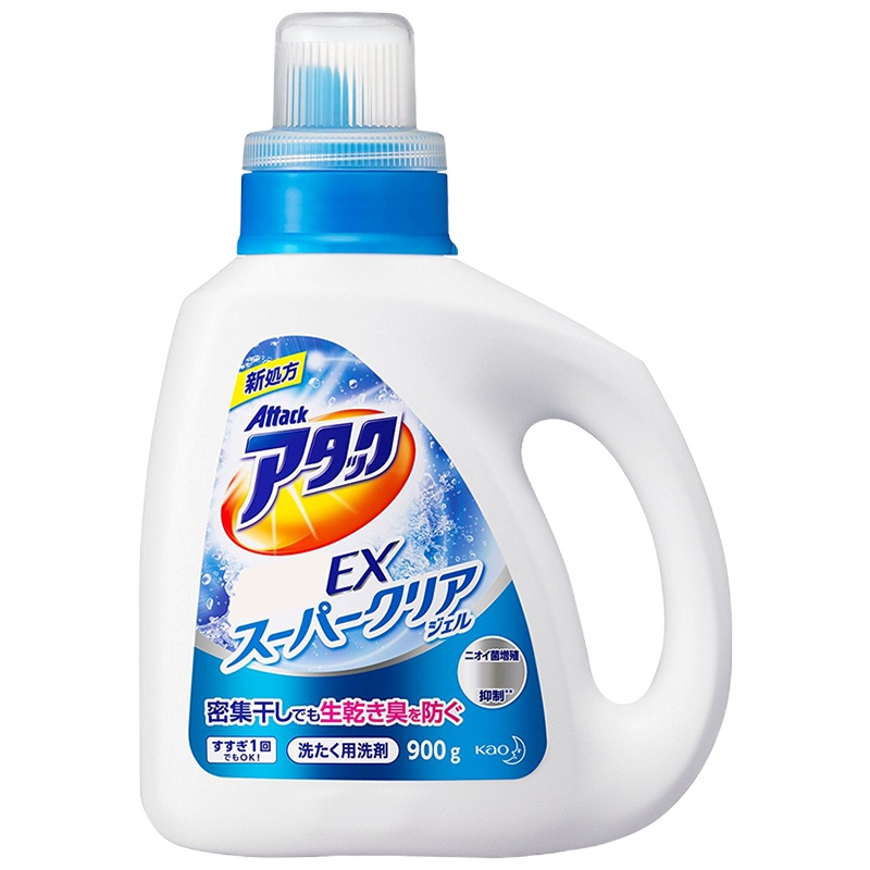 花王EX酵素洗衣液重点增白亮白除臭低泡880g瓶装