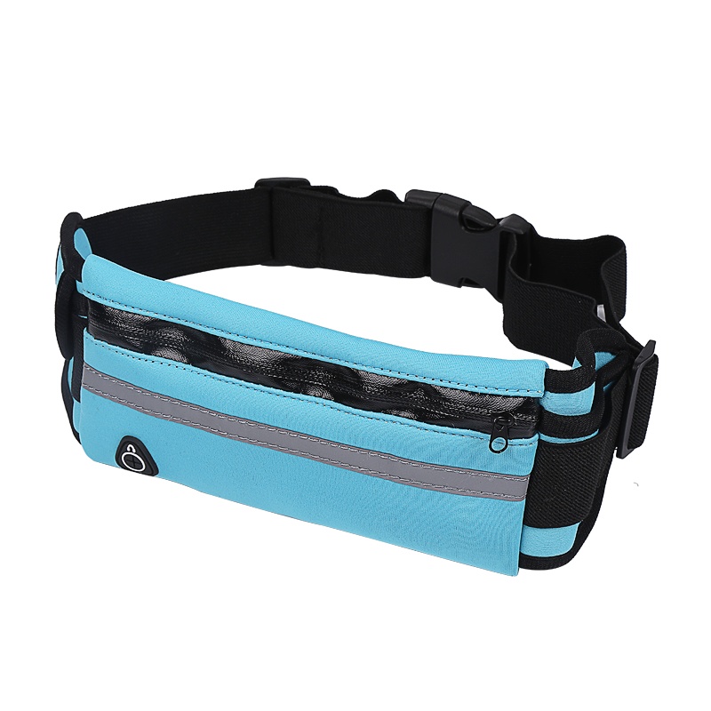 手机包男士腰包男士胸包真男士斜挎包胸包多功能男士背包男女士运动腰包跑步包男YB180076L蓝色
