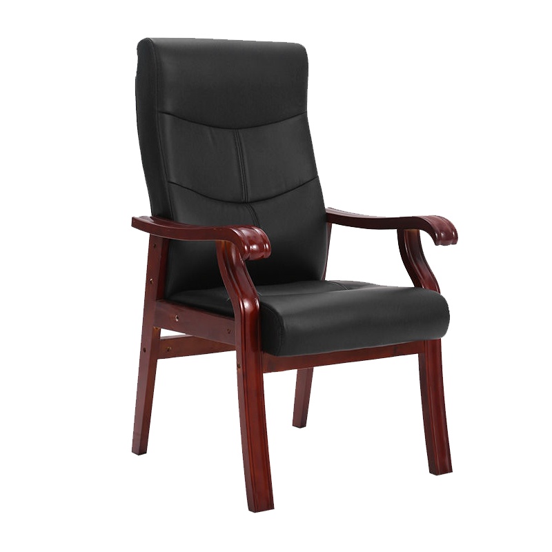 卡里鳄西皮班台椅书房椅KLE—DJY71实木四脚老板椅大班椅高靠背实木椅