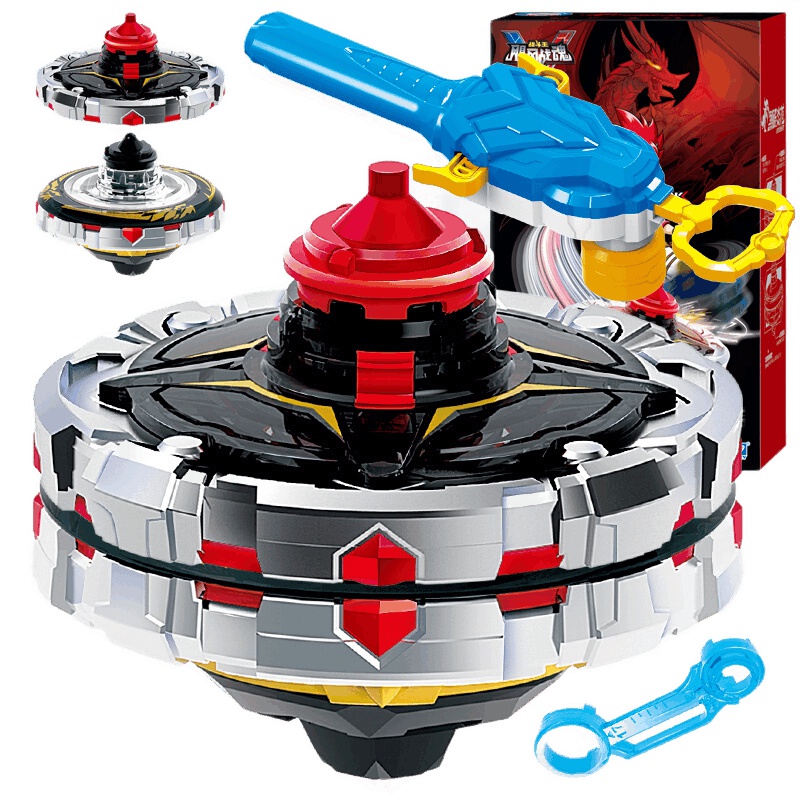 奥迪双钻飓风战魂陀螺合体加速版战神之翼烈破炎龙可改装陀螺对战玩具 合体加速版 烈破炎龙