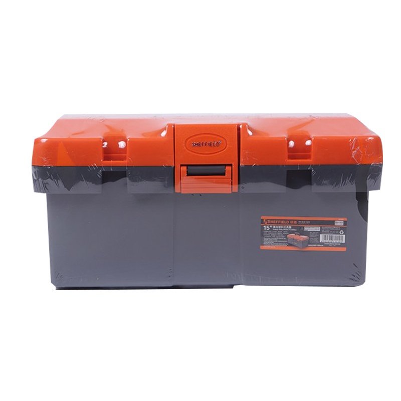 钢盾强力塑料工具箱 多功能维修工具箱 19' S024006