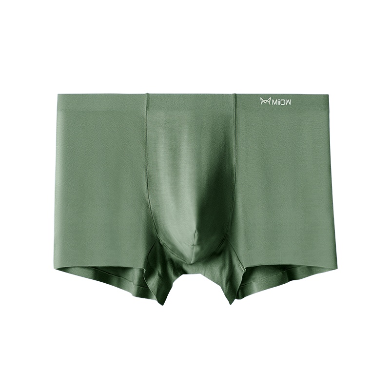 猫人男士无痕内裤[3条装]抑菌透气四角裤平角薄款短裤宽松