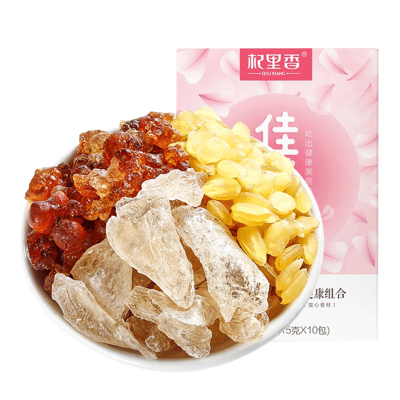 杞里香(QiLiXiang) 桃胶雪燕皂角米健康组合150g传统滋补营养品