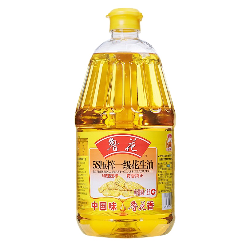 鲁花压榨一级花生油1.8L+芝麻香油180ml
