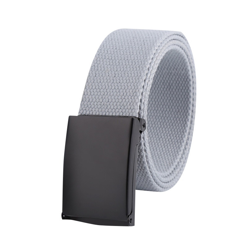 【顺丰配送】裤腰带扣头帆布送男友生日礼物平滑扣裤带编织腰带男士休闲皮带_WAobw3