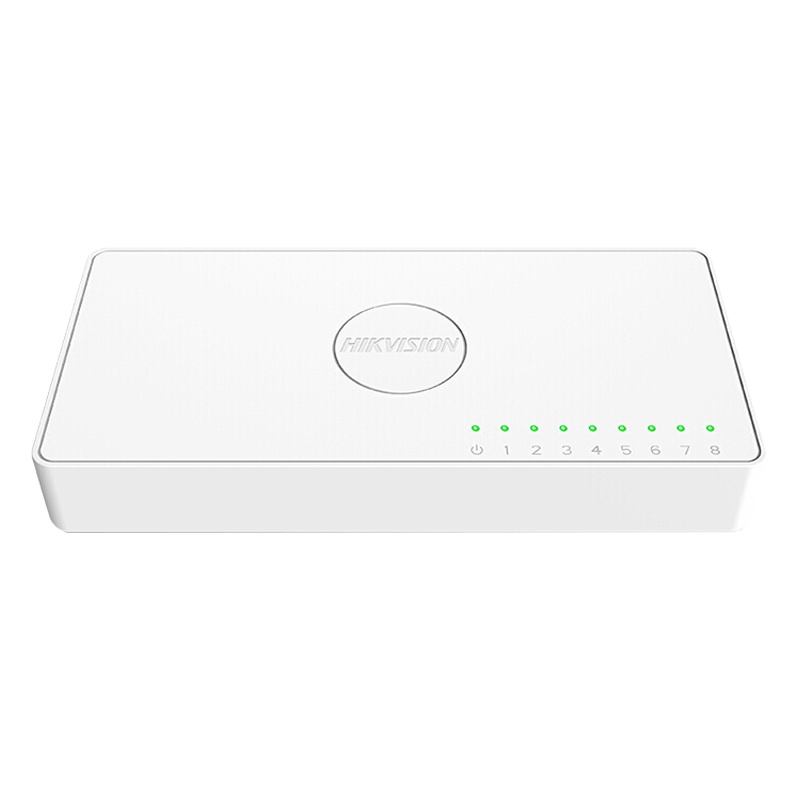 海康威视8口百兆交换机网络监控交换器家用网线分流塑壳分线器 DS-3E0108D-E