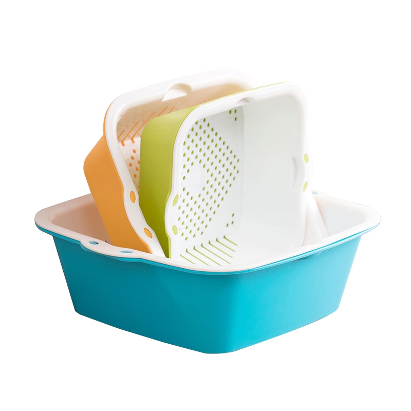 茶花 1160 时尚滤水筛沥水篮水果篮30CM 颜色随机 (单位:套)