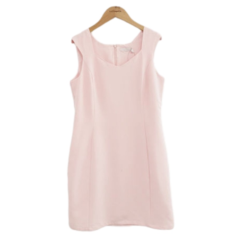 【福利款】拉夏贝尔ulifestyle连衣裙无袖宽松直筒韩版显瘦纯色短裙