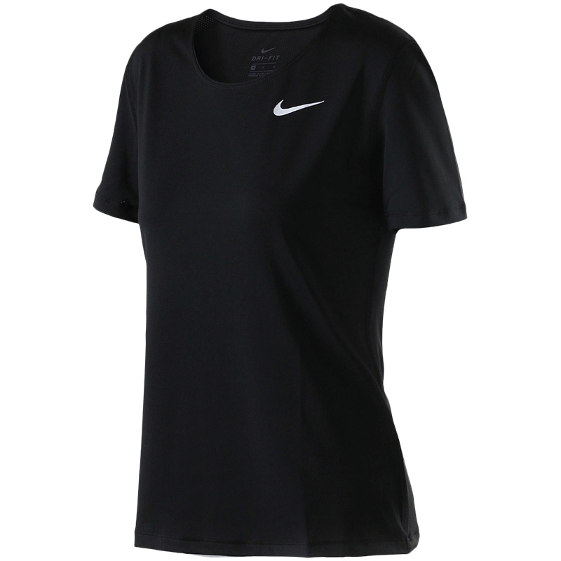 【自营】NIKE耐克女装PRO 跑步健身运动训练短袖T恤889541 L 889541-010黑+白