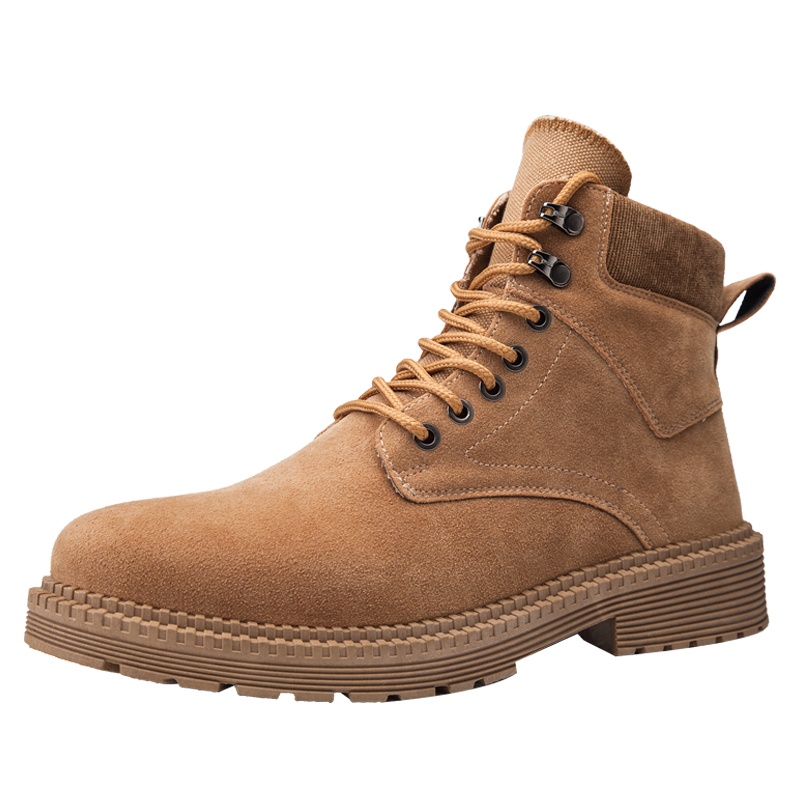 羊骑士2020马丁靴男透气英伦高帮鞋子男工装潮鞋短靴子中帮男鞋秋季男士靴子