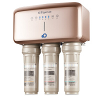 沁园(TRULIVA)QR-RL-403C 400G无罐大通量 双出水 玫瑰金 厨下净水器(赠品沐浴净化器)