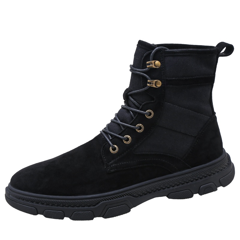 策乐(cele)马丁靴男冬季真皮男靴英伦风工装靴男潮流男士雪地靴BC-19