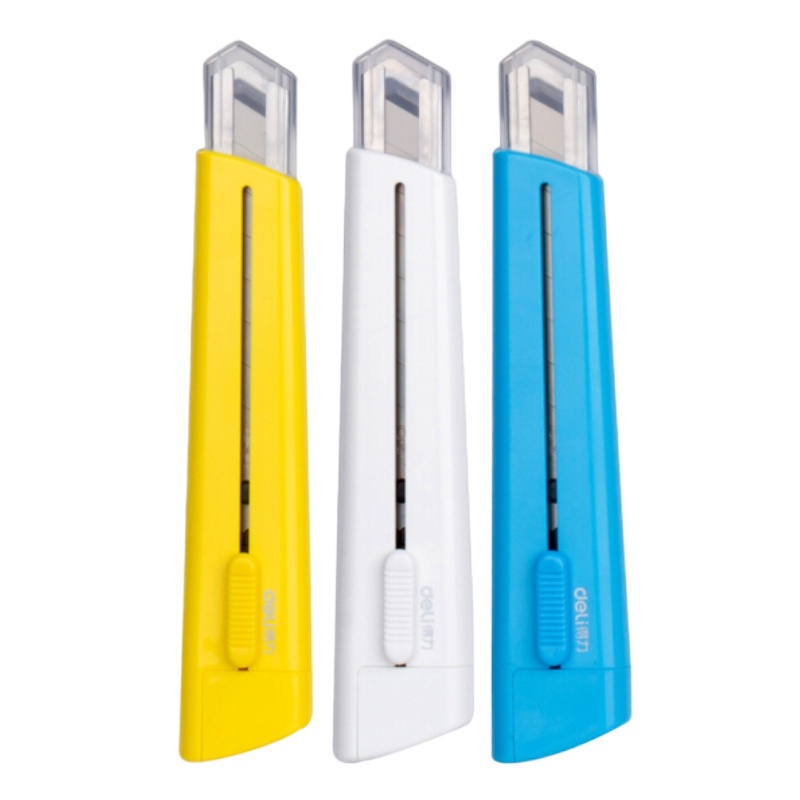 得力 带保护套大号美工刀 裁纸刀 壁纸刀 颜色随机 2040