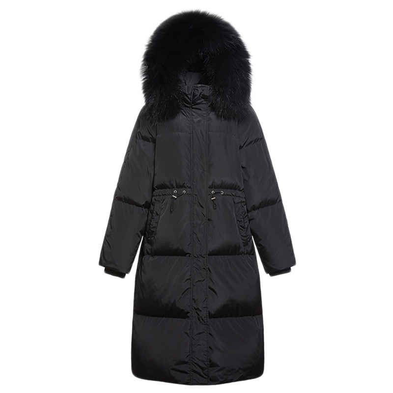 鸭鸭 90鸭绒冬季新款羽绒服女中长款韩版鸭绒时尚过膝保暖加厚