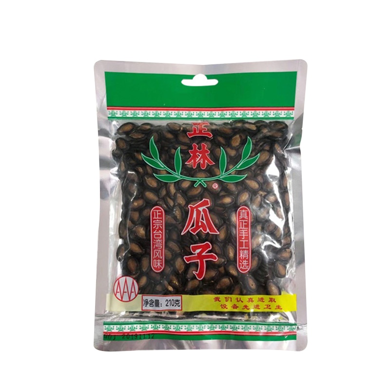 正林 3A黑瓜子210g*4袋五香味西瓜子休闲零食坚果年货炒货实惠方便装