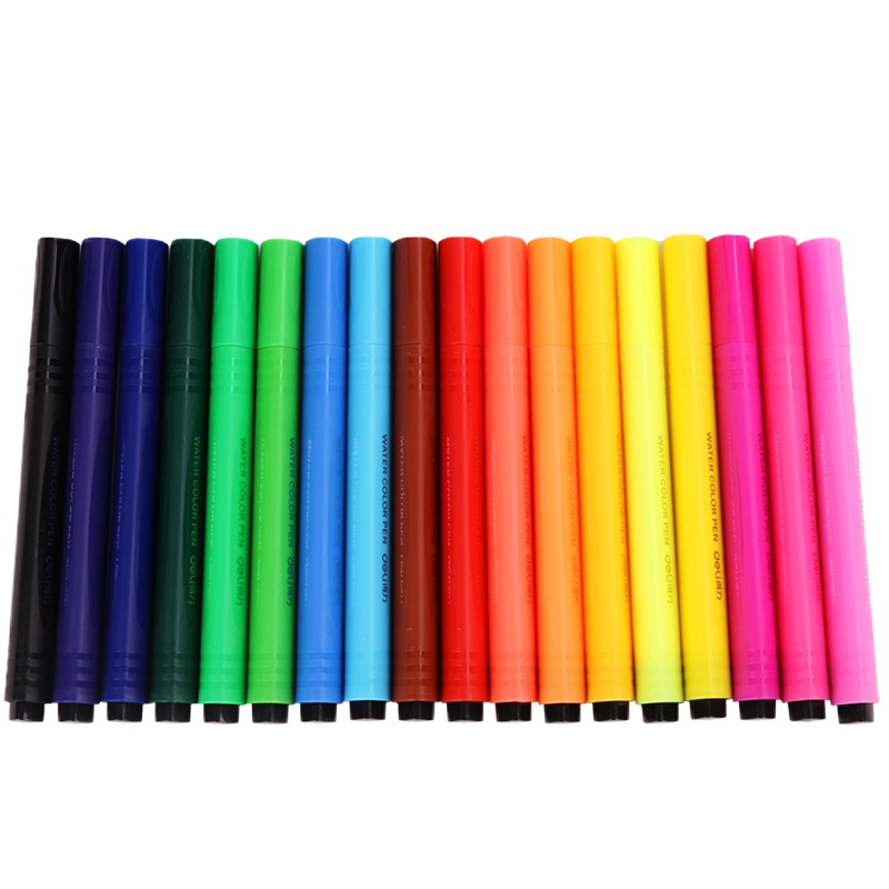 得力(deli)7063 绚丽多彩18色水彩笔绘画笔 盒装