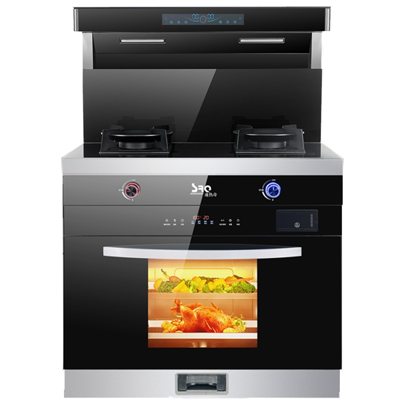 速热奇(SRQ-S1)集成灶体感蒸烤箱家用一体机侧吸下排烟灶一电磁炉一燃气灶 液化气