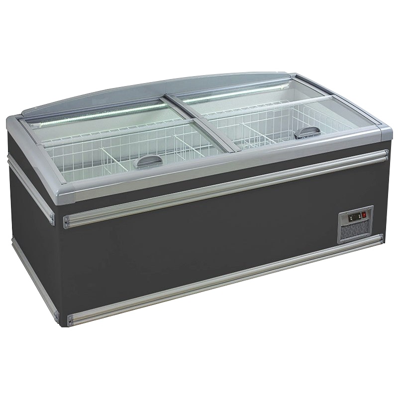 西科ZCD-E185S 端头柜 大容量 大型商场组合岛柜透明玻璃卧式展示柜 海鲜柜 速冻食品冷柜