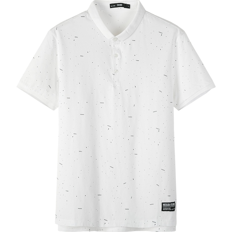 【满198减100预估价：30】森马polo衫男装夏季短袖T恤新款韩版潮流印花学生休闲上衣