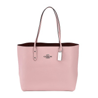 COACH 蔻驰 奢侈品 女士粉色皮革手提单肩托特包
