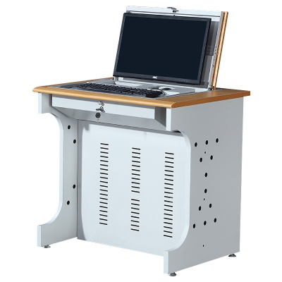 正斌翻转电脑桌多媒体电教室机房培训桌学校隐藏式单人双人三人